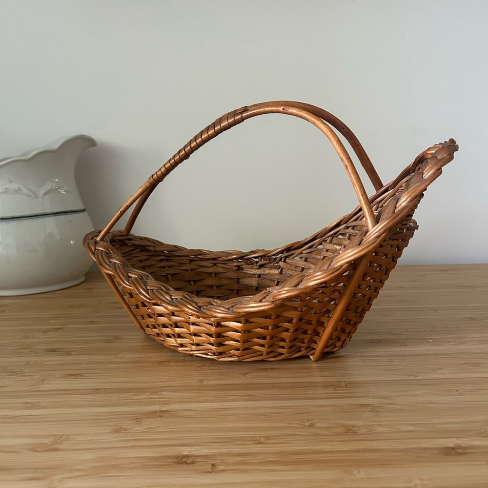 Vintage Wicker Bottle Basket